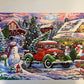 Crown Point Graphics Christmas At The Farm 1000 Piece Jigsaw Puzzle, Soft Touch Design, Made In Usa
