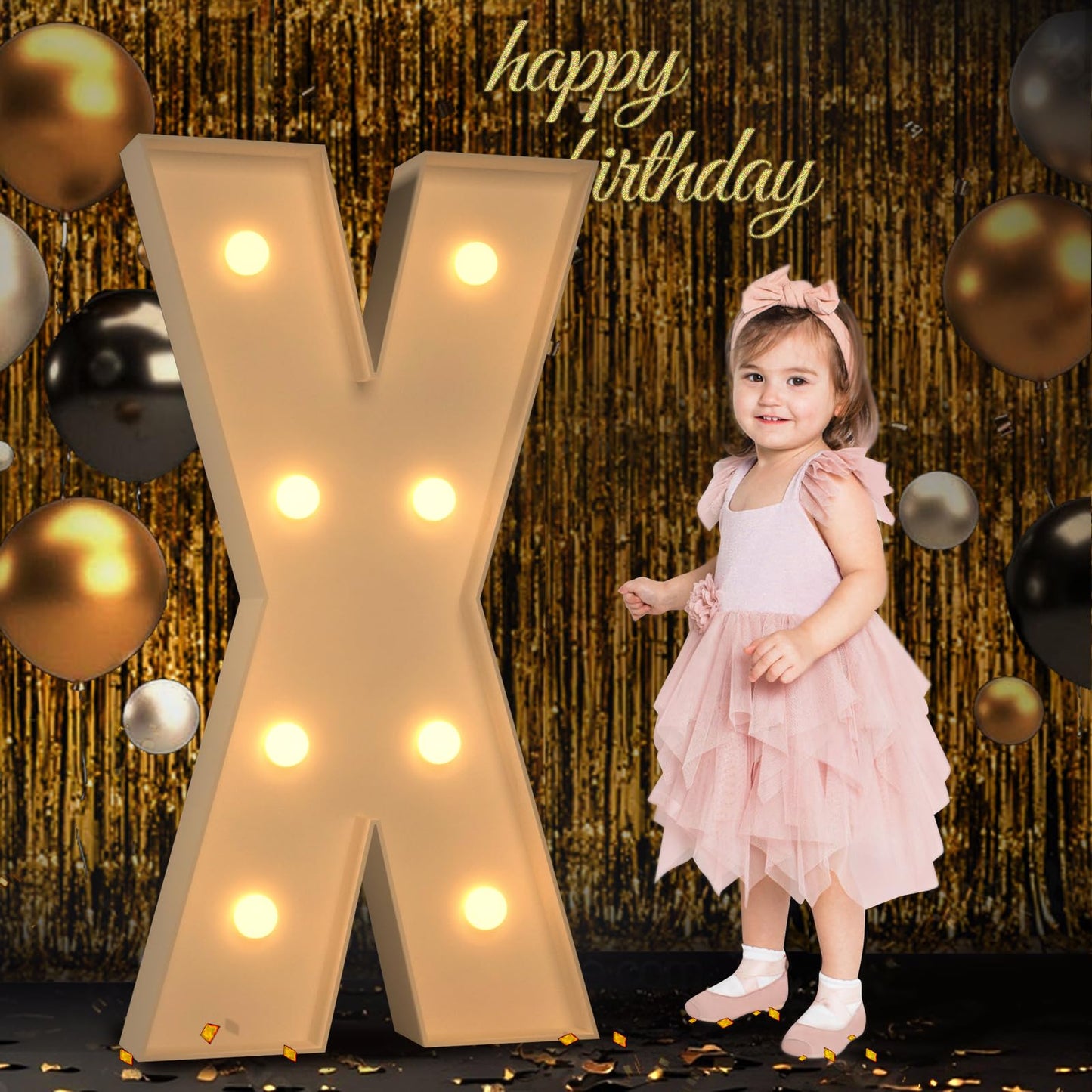 Marquee Light Up Letters, 3Ft Large Light Up Letters For Party, Marquee Numbers, Mosaic Balloon Frame, Cardboard Letters For Bir