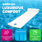 TRC Recreation Splash 1.25 Inch Thick Foam Outdoor Swimming Pool Float Mat Large mature-themed Lounger with Built-in Roll Pillow  White