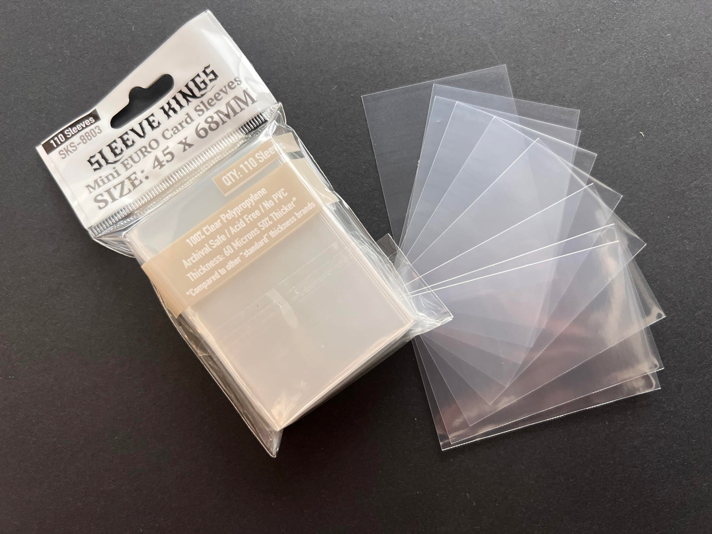 Sleeve Kings Mini Euro Card Sleeves 45 X 68 Mm (4X110 Pack, 440 Sleeves)