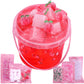 Premade Crystal Slime Peach Pink Jelly Cube Glimmer Crunchy Slime, Includes 6 Sets Of Slime Add-Ins, Party Favors For Kids, Sensory And Tactile Stimulation, Stress Relief, For Girls & Boys