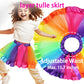 D.Q.Z Fairy Butterfly-Wings Costumes For Girls Dress Up Clothes Rainbow Tutu Mask Headband Role Play Toys For Girl 3-8 Gift (Rainbow)