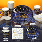 200 Pcs Twinkle Twinkle Little Star Baby Shower Paper Plates Napkins Cups Baby Shower Party Supplies Tableware Set Navy Blue Dis