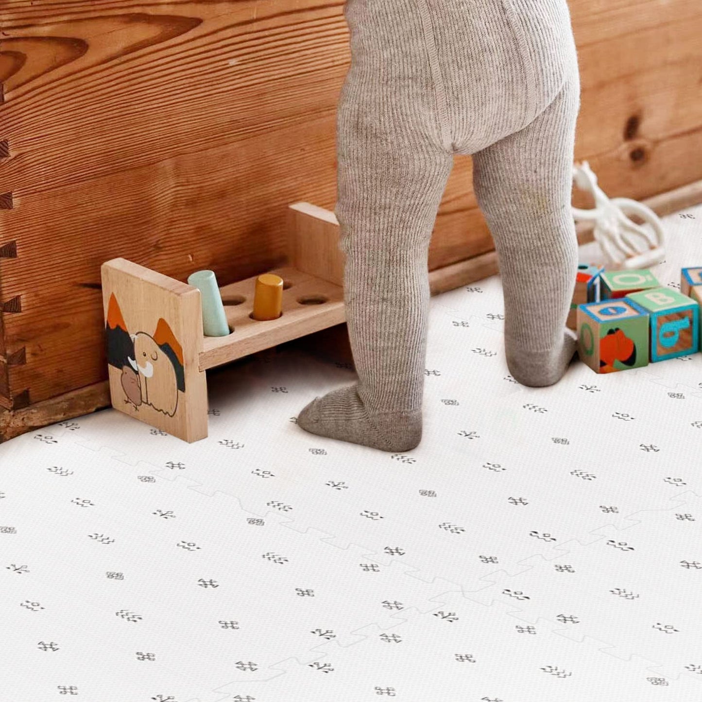 Tcbunny 16 Interlocking Tiles And Edges Baby Play Mat For Kids & Toddlers (Bohemia Handmade Pattern)