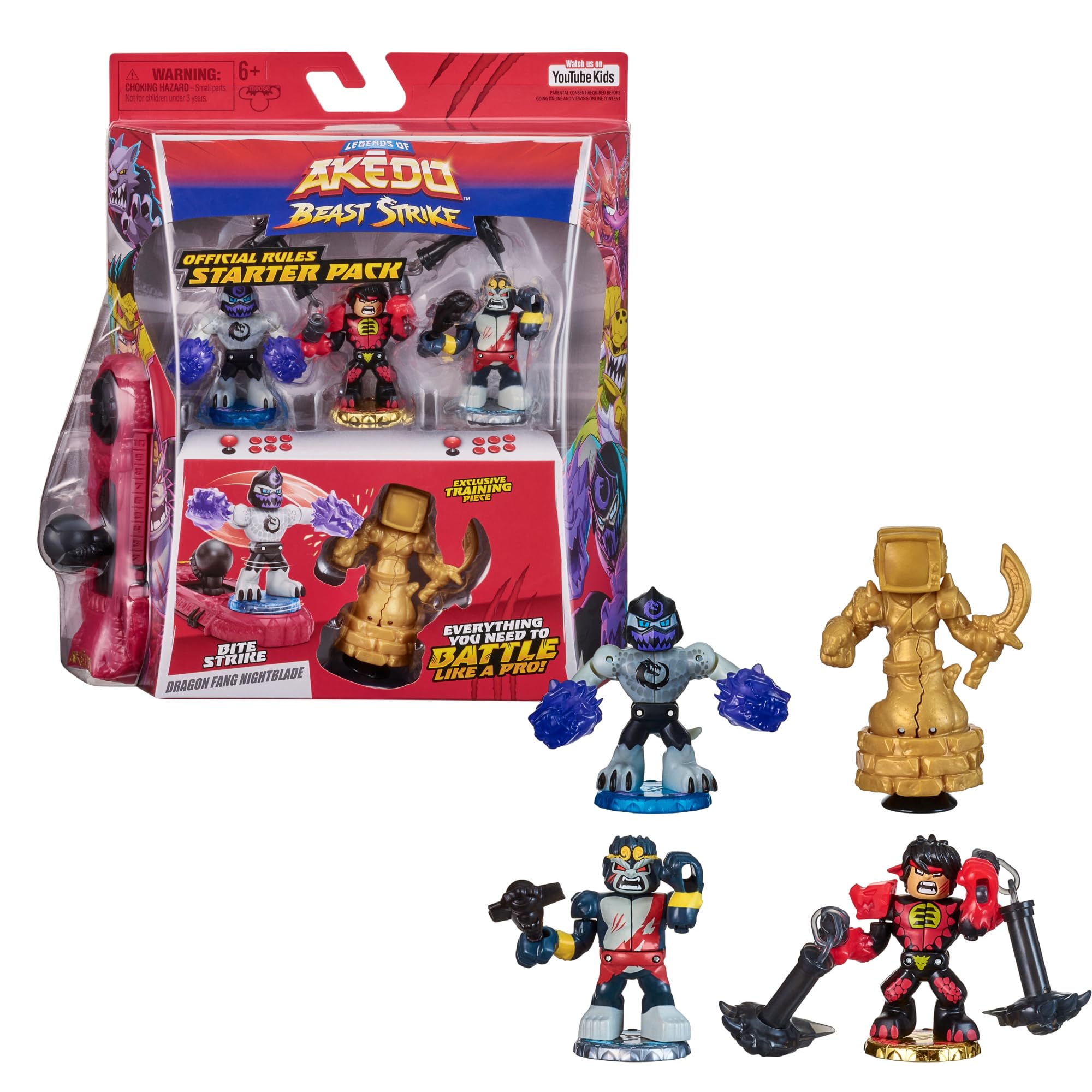 Akedo Legends of Akedo Beast Strike - Bite Strike Starter Pack, 3