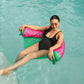 Big Joe Noodle Sling Pool Seat - No Inflation, Summer Melon Color, Quick Draining Mesh, 3ft with Armrests