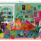 Elena Essex 1000 Piece Puzzle For Adults - Tiger Lounge/Puzzles For Adults 1000 Pieces/Plants Succulents Cat Puzzle/Puzzle 1000 Pieces/Puzzle Size 28 X 20 Inches