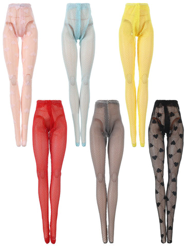Bencailor 6 Pieces Doll Tights 12 Inch Handmade Doll Lace Stockings Female Long Sock Legging Casual Accessories For Diy Gifts(Pl