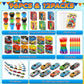 BenLouis 84Pcs Race Car Party Favors Racing Theme Coloring Books Crayons Sticker Set Bulk for Kids Fast Racecar Wheels Birthday