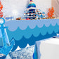 Irenare 3 Pcs Ocean Waves Theme Tablecloth Ocean 87 x 108 Inch Blue Rectangle Water Print Plastic Table Cover Sea Beach Mermaid