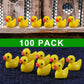100 Pcs Mini Resin Ducks Bulk Tiny Ducks Set For Potted Miniature Decoration Garden Dollhouse Cake Decoration Diy Slime Kit Craft Charms Party Toys