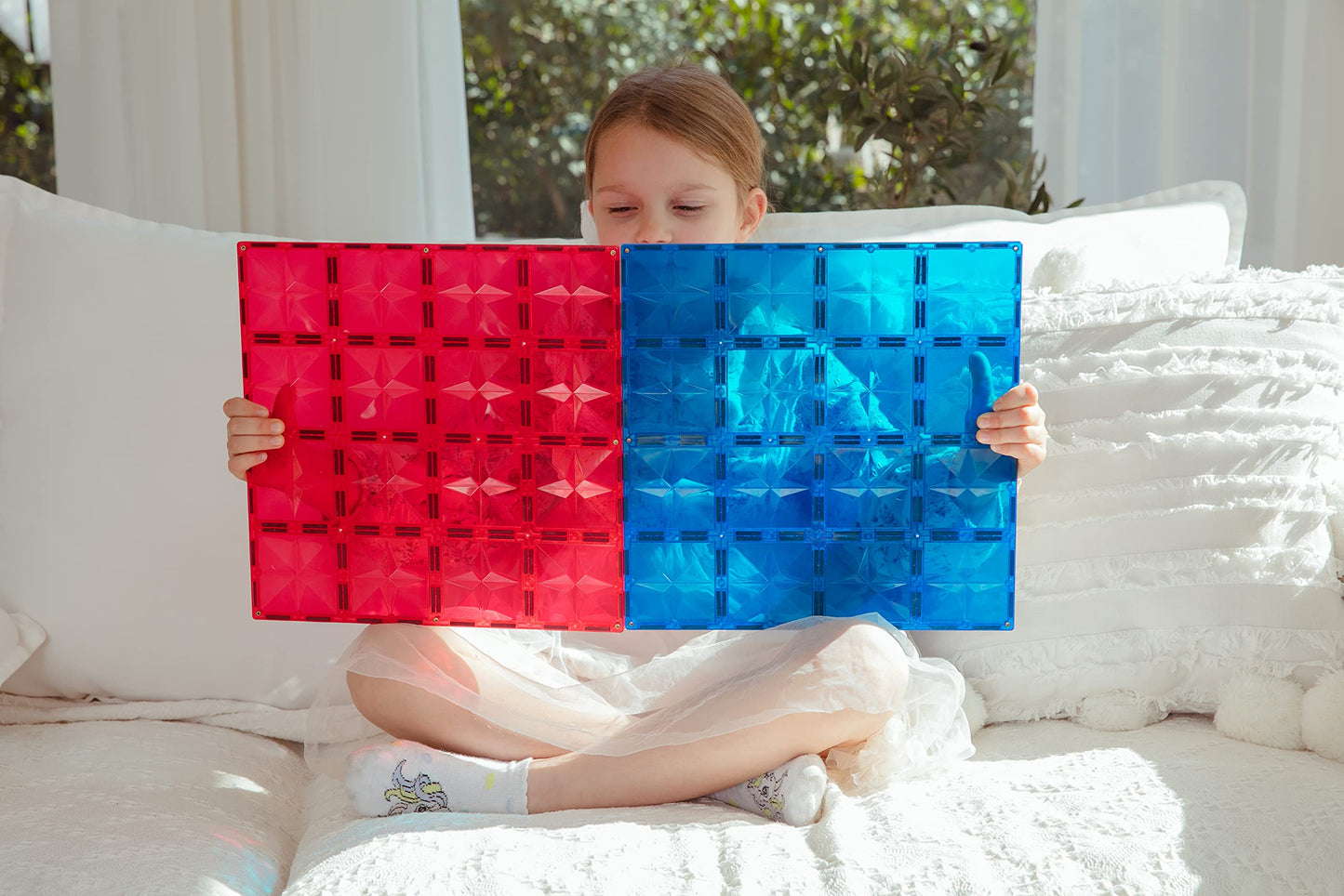 Megagontiles 162Pcs Premium Magnetic Tiles,Magnet Tiles,Stem Authenticated,Mega Magnet Tiles Set,Magnetic Blocks,Magnetic Toys,Magnetic Building Blocks,Magnetic Tile Toy,Boys Girls Age 3 4 5 6 7 8