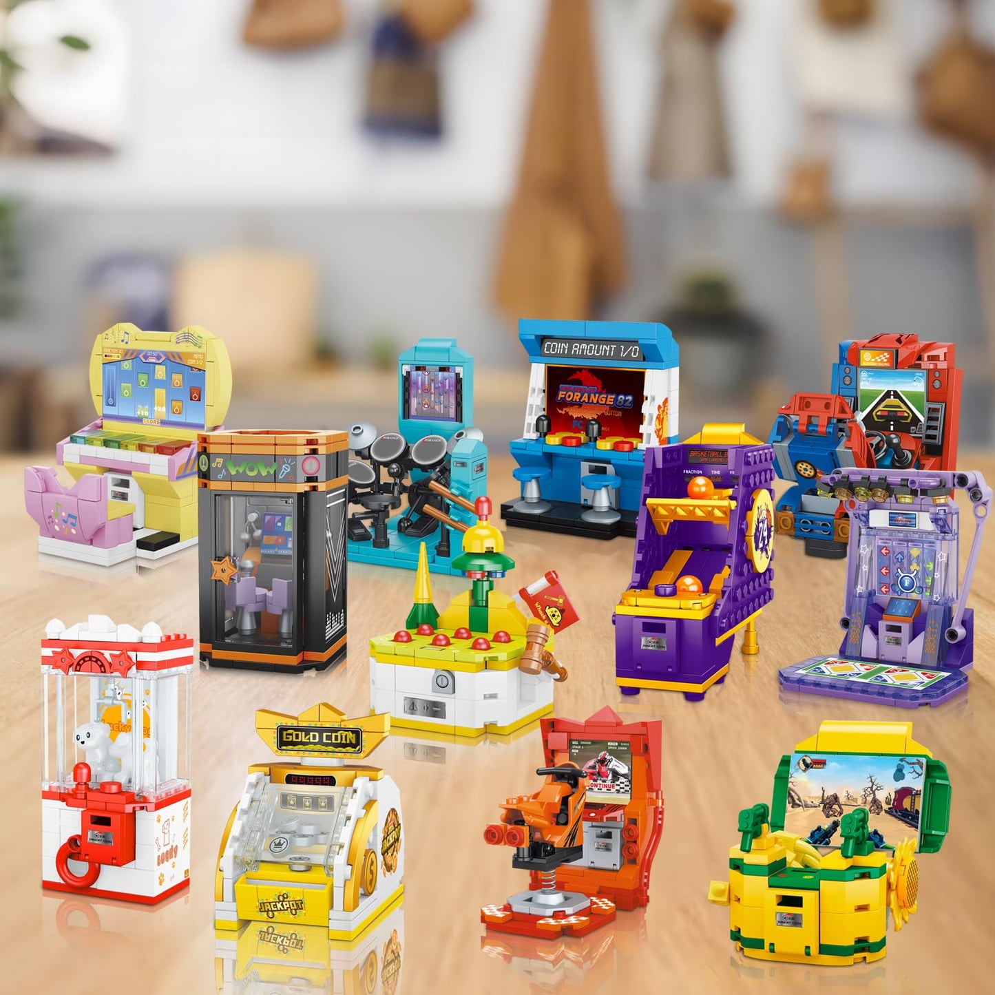 JMBricklayer 20134 Mini Game Console Building Set, 12-in-1 Collectible Model, Black Plastic, Perfect for Gifts and Party Favors