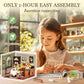Robotime Miniature House Kit Diy Plastic House Building Toy Set With Led Tiny Store Making Kit Model Craft Hobby Unique Gift (Sweet Sips Tea)