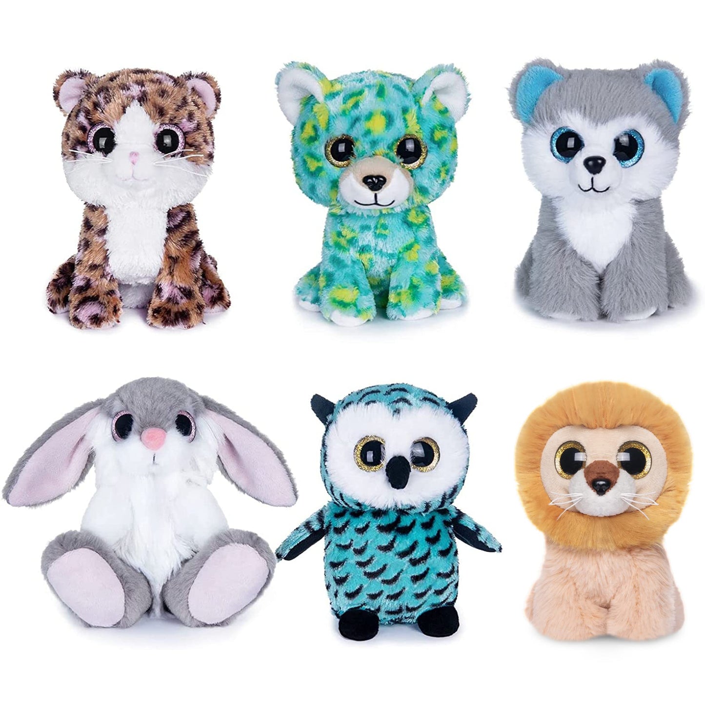 My Oli 5' Plush Toys Set: Stuffed Animals Bundle - Cute Animals Toys Pack Of 6 For Babies & Kids