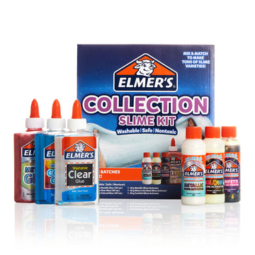 Elmers Collection Slime Kit, Supplies Include Glow In The Dark Magical Liquid Slime Activator, Metallic Magical Liquid, Confett