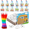 Fullhawl 12 Sets Transportation Puzzles Traffic Theme Color Your Own Puzzles DIY Construction Jigsaw Craft with 12 Stackable Crayons and 12 Bags for Construction Gifts Birthday Party Supplies(12  Car)