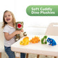 PREXTEX Dinosaur Stuffed Animal Set - 15-Inch T-Rex with 5 Plush Dinosaurs - Multicolor, Perfect Gift for Kids 3+