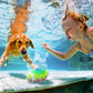 Hiboom Swimming Pool Football, 9.6 Inch Pvc Rainbow Colorful Waterproof Football For Boy Girl, Swimming Pool Diving Toys For Und