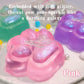 2.76 Inch 4Pcs Squishy Toys Cat Paw Handmade Squeeze, Vibrant Glitter Transparent Cat Paws, Cute Soft Squishys For Stress Relief