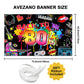 Avezano 80s Party Decorations Back to The 80s Banner 80s Backdrop 1980 Birthday Party Decoration Retro Graffiti Hip Hop 80s Pa