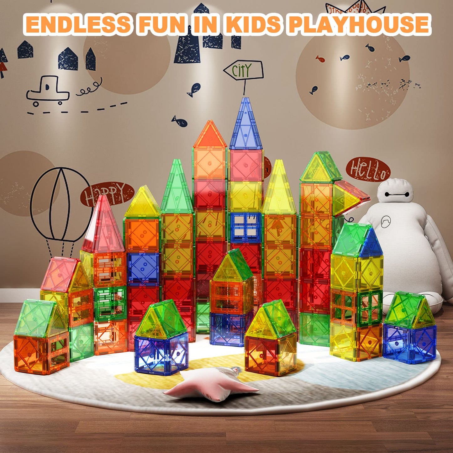 102Pcs Magnetic Building Blocks Stem Toy Set For Kids - Montessori Approved Sensory Learning