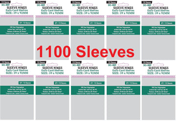 Sleeve Kings Euro Card Sleeves 59 X 92 Mm (10X110 Pack, 1100 Sleeves)