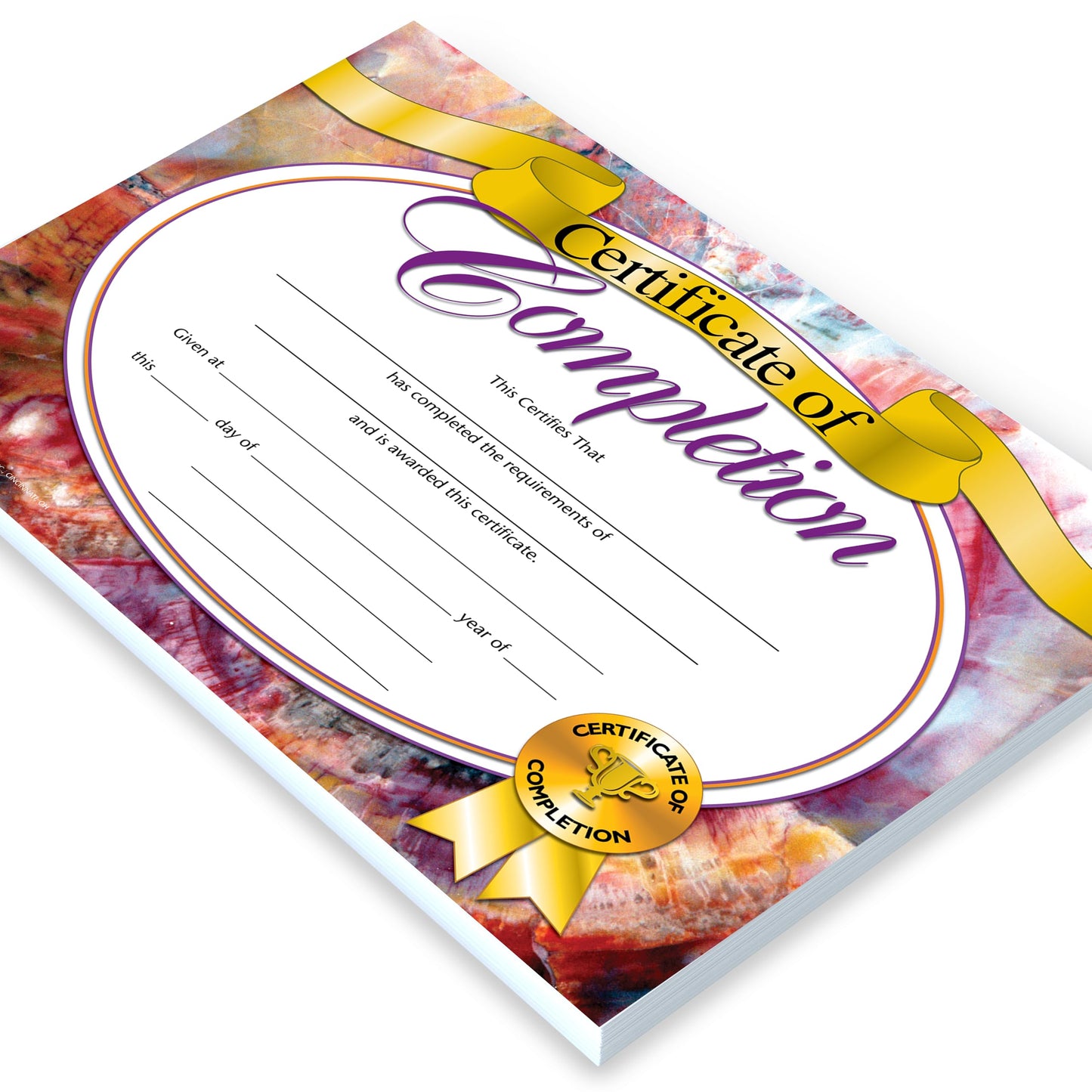 Hayes Certificate Of Completion, Customizable Certificates For Graduation, Achievement, Course Completion, Full-Color Matte Finish, 8.5' X 11' - 30 Pack