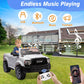 12V Ride on Toys for Kids 4-8, Licensed Ram 2500, Electric Car for Kids, with Remote Control, LED Light/Music/MP3, Back Storage