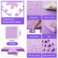 Shihanee Foam Floor Baby Tiles Foam Floor Mats Play Mats Bulk With Borders Interlocking For Kids Baby Playroom Nursery Gym (Purp