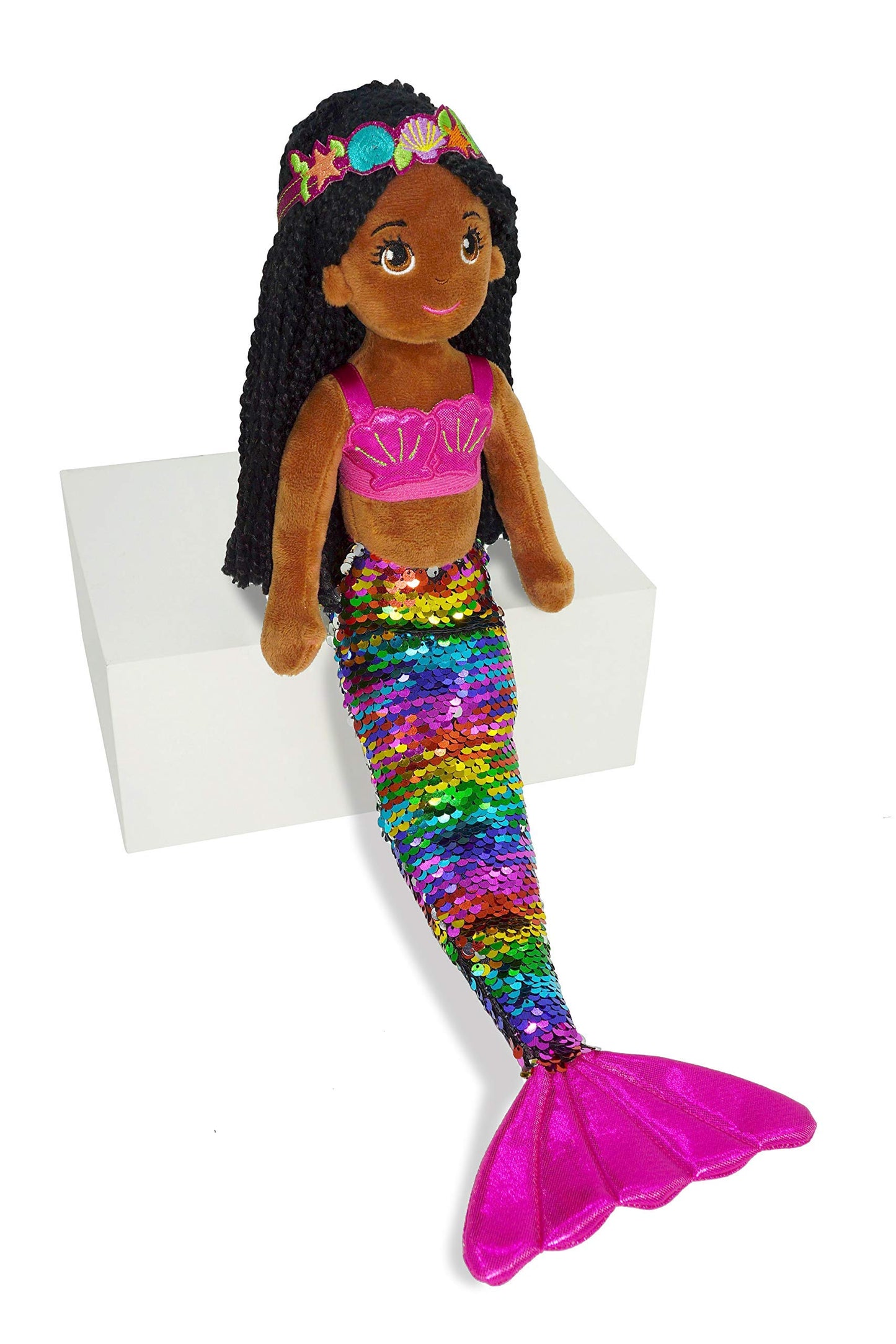 June Garden 18' Flip Sequin Sparkly Mermaid Chloe - Soft Mermaid Plush Stuffed Doll Gift For Toddler Girls