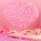Deekin Pink Heart Shaped Piata Valentines Day Small Piata with Stick Blindfold for Girls Boys Love Birthday Baby Shower Wedding