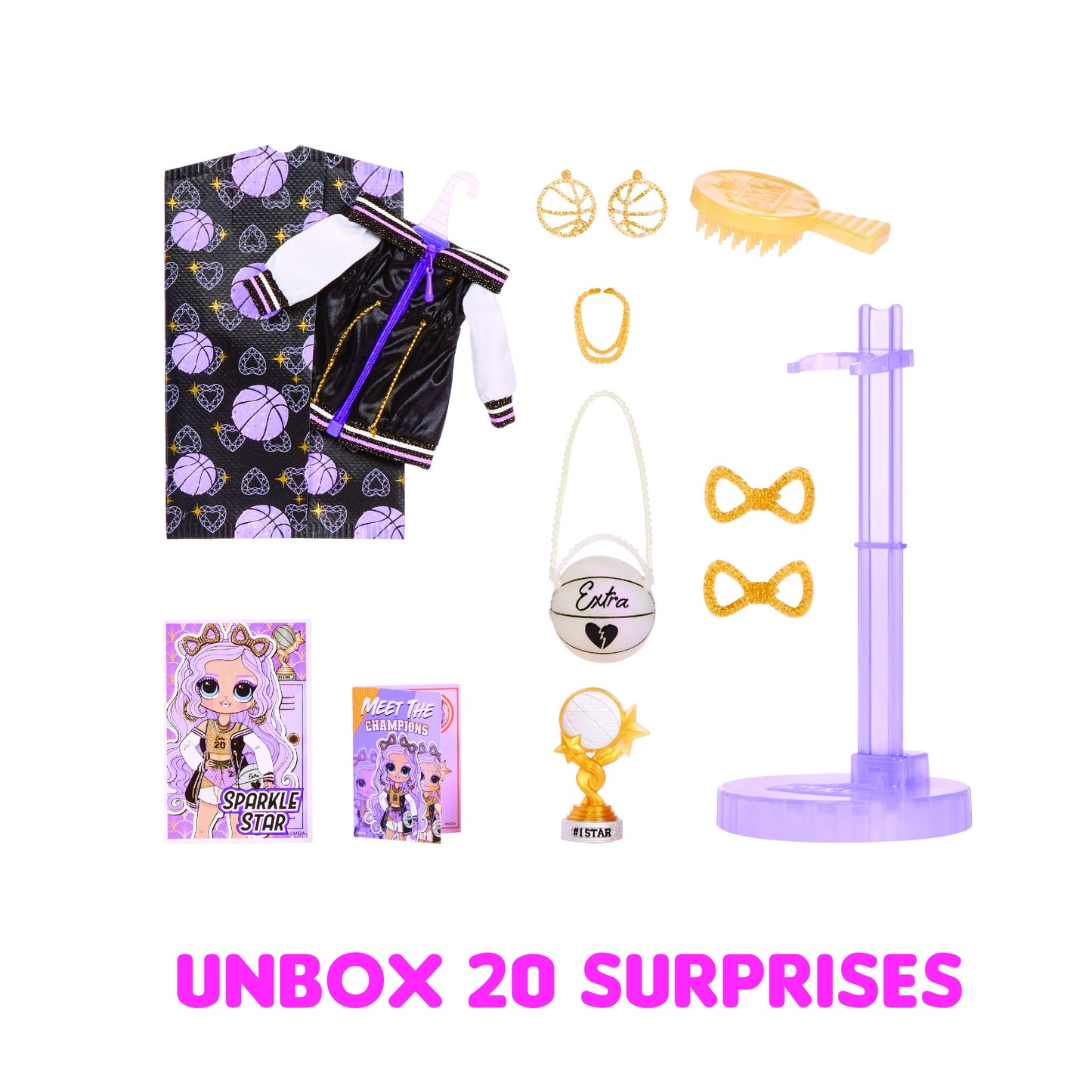 L.O.L. Surprise! Omg Sports Fashion Doll Sparkle Star With 20 Surprises Including Gosporty-Chic Fashion Outfit And Accessories, Holiday Toy Playset, Great Gift For Kids Girls Boys 4 5 6+ Years