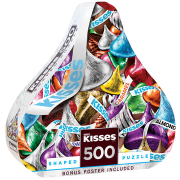 Masterpieces 500 Piece Jigsaw Puzzle For Adults, Family, Or Youth - Shaped Kiss - 23.25''X21.25''