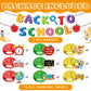DTOFOOT Back to School Decorations, Welcome Back to School Banner and NO-DIY Hanging Swirls Foil Ceiling Streamers First Day of