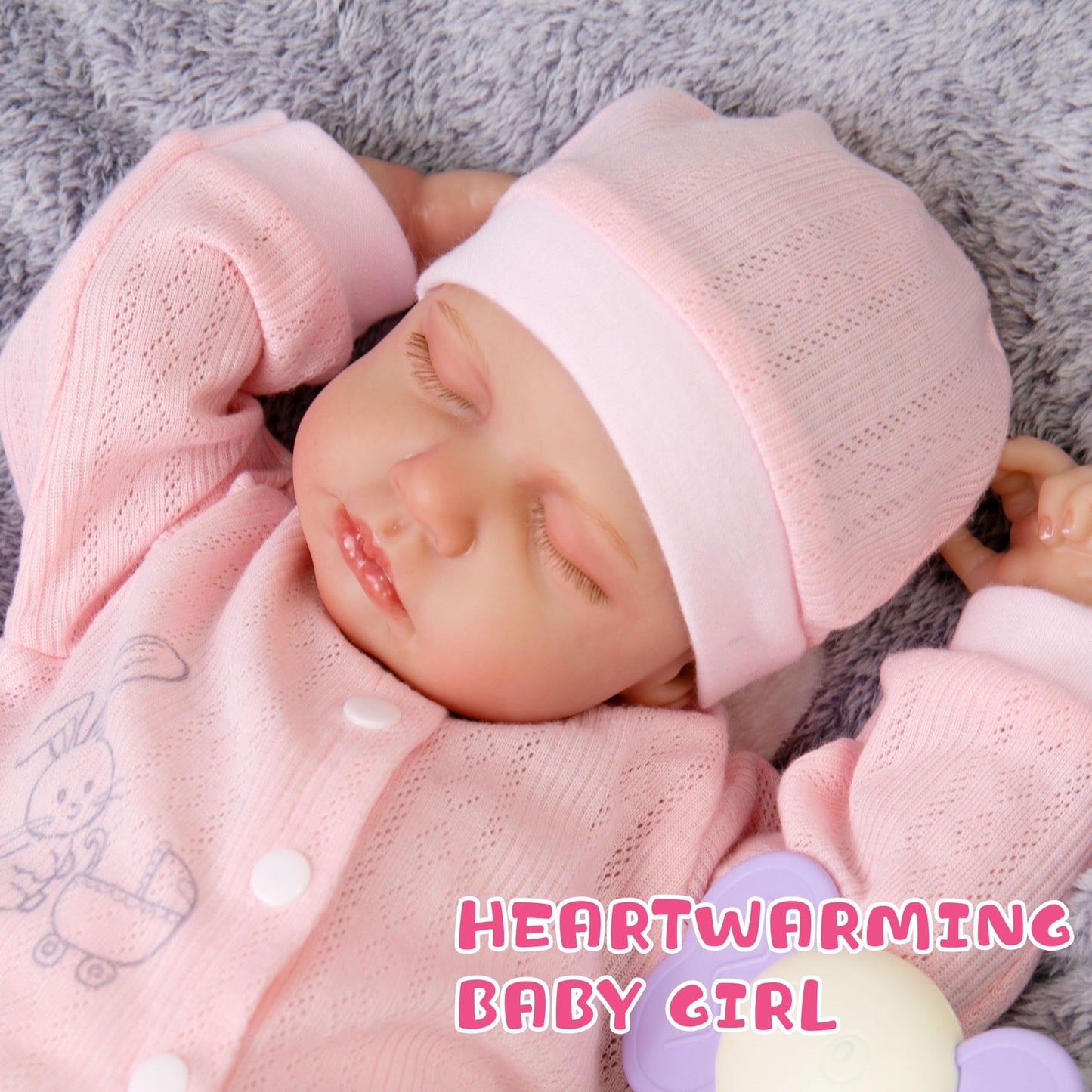 Milidool Lifelike Reborn Baby Dolls-18 Inch Sleeping Realistic Newborn Baby Dolls, Soft Cloth Body With Feeding Toy For Kids Age