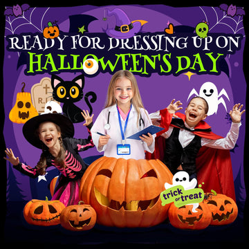 Joycover Doctor Costume For Kids, Kids Scrubs Halloween Costumes For Girls Boys Doctor Dress Up Play Kit