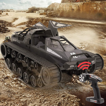 Mostop Remote Control Tank 1/12 Scale High Speed RC Tank 4WD Offroad RC Car 2.4Ghz Remote Control Crawler Drift Tank Army Truck