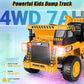 Hikole Ride On Dump Truck For Kids, Electric Cars With Remote Control, Dump Bed, Shovel, Bluetooth, Music Player, Ride On Construction Vehicles For Kids 4-8, Yellow