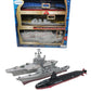 Toy Aircraft Carrier Submarine And Battleship Destroyer Combo With 8 Mini Fighter Jets