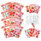 TINYMILLS Strawberry Coloring Book Set with 12 Coloring Books and 48 Crayons Strawberry Birthday Party Supplies Favor Bag Filler