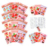 TINYMILLS Strawberry Coloring Book Set with 12 Coloring Books and 48 Crayons Strawberry Birthday Party Supplies Favor Bag Filler