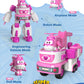 Super Wings - 7' Dizzy'S Rescue Tow With 2' Pink Transform-A-Bot Mini Figure,Transforming Airplane Toy Vehicle Set,Toy For 3 4 5 Year Old Boys And Girls,Us720314