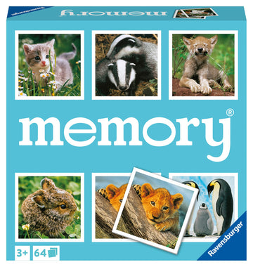 Ravensburger Animal Babies Memory Game - Engaging Picture Matching Game For Kids | Enhances Focus & Memory Skills | Fun For Family Game Night | Ideal For Ages 3 And Up