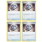 Pokemon Card - Metal Saucer - decorative replica blade and Shield Base - x4 Card Lot Playset - 170/202 Uncommon