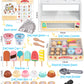 Toyssa Wooden Ice Cream Toys Kids Pretend Play Store Toys for Toddlers Girls 3 4 5 6, Wooden Food Christmas Birthday Gifts Play