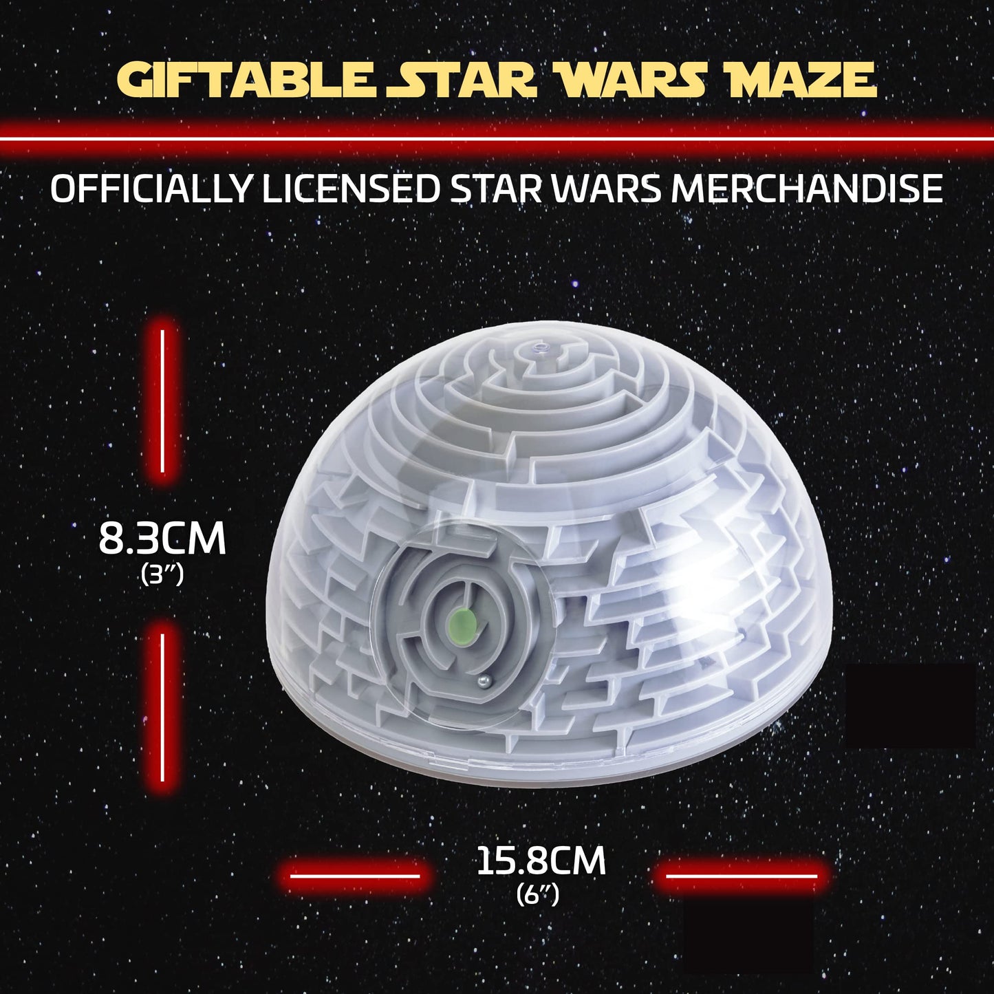 Paladone Star Wars 3D Death Star Maze - Officially Licensed Merchandise Pp4147Sw, Gray