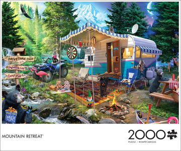 Buffalo Games - Jeff Haynie - Mountain Retreat - 2000 Piece Jigsaw Puzzle For Adults -Challenging Puzzle Perfect For Game Nights - Finished Size Is 38.50 X 26.50