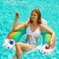 Jasonwell Inflatable Pool Float Chair - Pool Floaties Floating Pool Chair Lounge Floats For Swimming Pool Water Chair Pool Lounger With Cup Holder Pool Toy Party Floaty Adults (Rainbow-Xl)