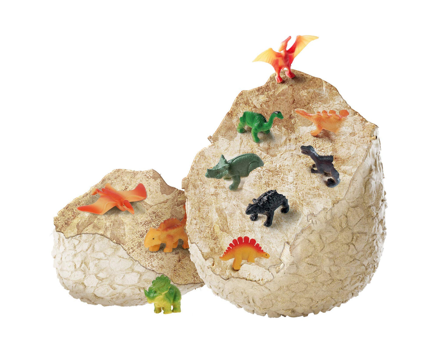 Jumbo Dino Easter Egg - Unearth 12 Unique Large Surprise Dinosaurs In One Giant Filled Egg -Easter Gifts For Kids - Discover Dinosaur Archaeology Science Stem Crafts Gifts For Boys & Girls